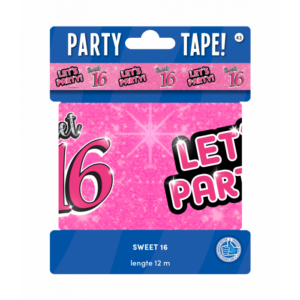 Party tape – afzetlint – sweet 16  (7033043)