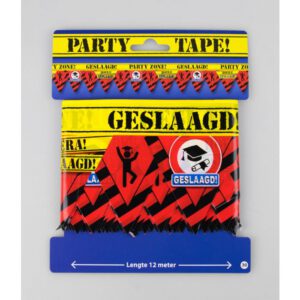 Party tape – afzetlint – geslaagd  (7033030)